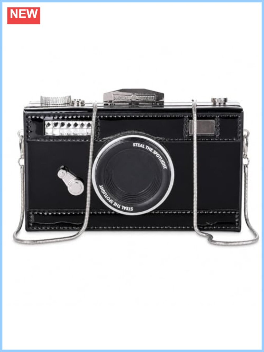 PU Leather Camera Shaped Crossbody Shoulder Handbag Purse